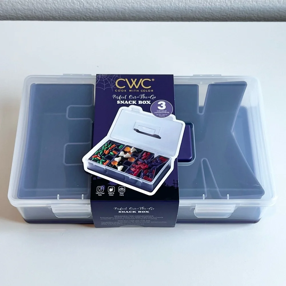 NEW Halloween EEK Snackle Box On the Go Purple Bento